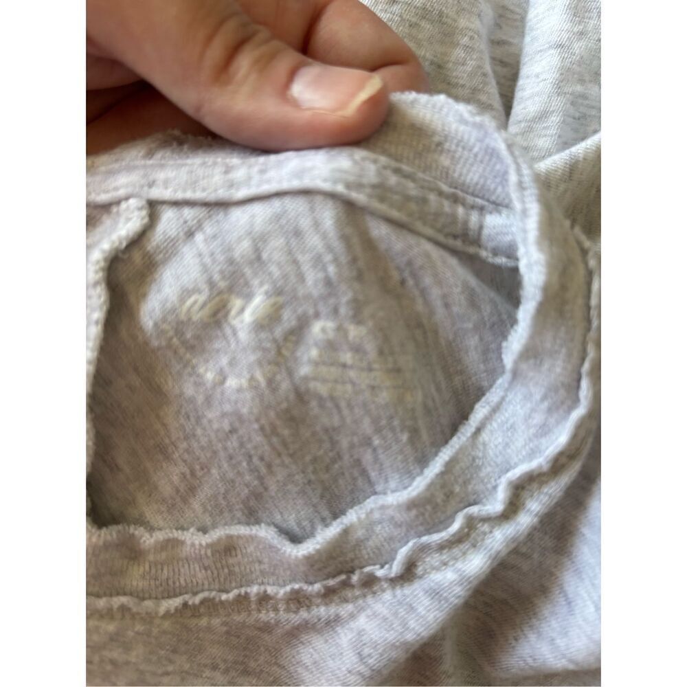 Aerie gray raw hem 100% cotton t shirt size XS - Picture 2 of 9
